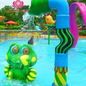 Thiết bị công viên nước WP058-01 cho công viên nước, hồ bơi resort, khách sạn – Hoa Sen Hồng