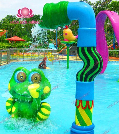Thiết bị công viên nước WP058-01 cho công viên nước, hồ bơi resort, khách sạn – Hoa Sen Hồng