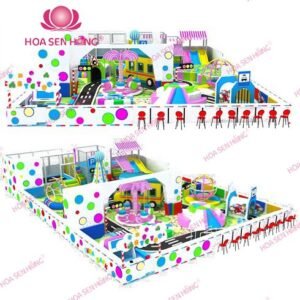 Khu giao thông GT55-05 cho khu vui chơi trong nhà trung tâm thương mại, nhà hàng, trường mầm non – Hoa Sen Hồng