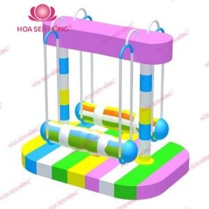Xích đu hoả tiễn EI-53-28 cho khu vui chơi trong nhà trung tâm thương mại, nhà hàng, trường mầm non – Hoa Sen Hồng