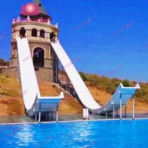 Cầu trượt nước WP57-08 cho công viên nước, hồ bơi resort, khách sạn – Hoa Sen Hồng