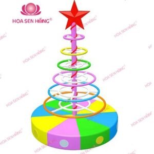 Tháp tròn EI-53-03 cho khu vui chơi trong nhà trung tâm thương mại, nhà hàng, trường mầm non – Hoa Sen Hồng