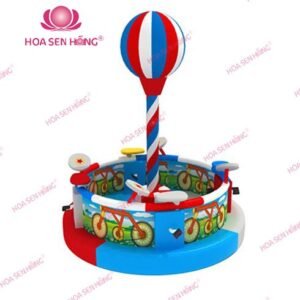 Đu quay xe đạp EI-53-21 cho khu vui chơi trong nhà trung tâm thương mại, nhà hàng, trường mầm non – Hoa Sen Hồng