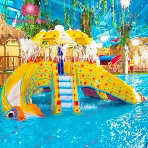Cầu trượt nước WP57-11 cho công viên nước, hồ bơi resort, khách sạn – Hoa Sen Hồng