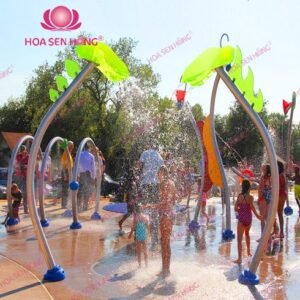 Thiết bị phun nước WP058-07 cho công viên nước, hồ bơi resort, khách sạn – Hoa Sen Hồng