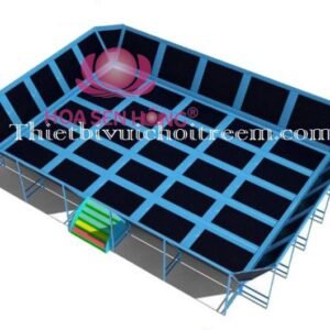 Sàn nhún BB-051-05 cho sân chơi ngoài trời khu chung cư, trường mầm non, resort, công viên – Hoa Sen Hồng