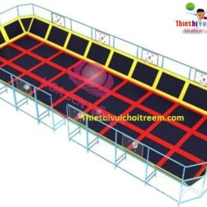 Sàn nhún BB-051-06 cho sân chơi ngoài trời khu chung cư, trường mầm non, resort, công viên – Hoa Sen Hồng