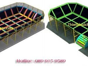 Sàn nhún BB-051-09 cho sân chơi ngoài trời khu chung cư, trường mầm non, resort, công viên – Hoa Sen Hồng