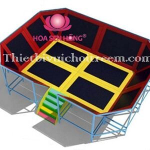 Sàn nhún BB-051-13 cho sân chơi ngoài trời khu chung cư, trường mầm non, resort, công viên – Hoa Sen Hồng