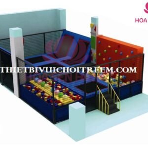 Sàn nhún BB-051-17 cho sân chơi ngoài trời khu chung cư, trường mầm non, resort, công viên – Hoa Sen Hồng
