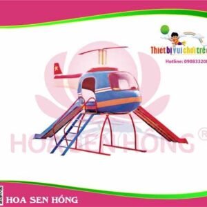 Cầu trượt composite ngoài trời CO-016-13 cho sân chơi ngoài trời khu chung cư, trường mầm non, resort, công viên – Hoa Sen Hồng