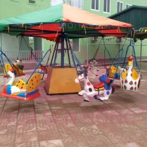 Đu quay ngựa EF-022-01 cho công viên, khu vui chơi giải trí – Hoa Sen Hồng