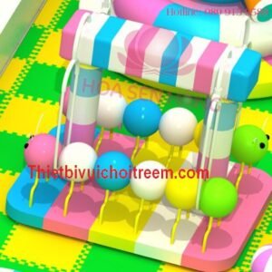 Xích đu con sâu EI-53-24 cho khu vui chơi trong nhà trung tâm thương mại, nhà hàng, trường mầm non – Hoa Sen Hồng