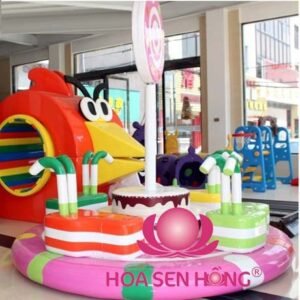 Mâm xoay bánh kem EI-53-36 cho khu vui chơi trong nhà trung tâm thương mại, nhà hàng, trường mầm non – Hoa Sen Hồng