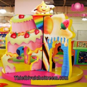 Mây xoay hình bánh kem EI-53-33-1 cho khu vui chơi trong nhà trung tâm thương mại, nhà hàng, trường mầm non – Hoa Sen Hồng