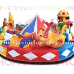 Mâm xoay điện EM-022-05 cho công viên, khu vui chơi giải trí – Hoa Sen Hồng