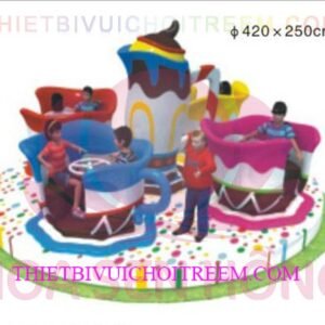 Mâm xoay điện EM-022-14 cho công viên, khu vui chơi giải trí – Hoa Sen Hồng