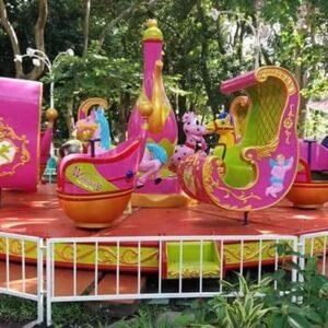 Mâm xoay điện EM-022-15 cho công viên, khu vui chơi giải trí – Hoa Sen Hồng