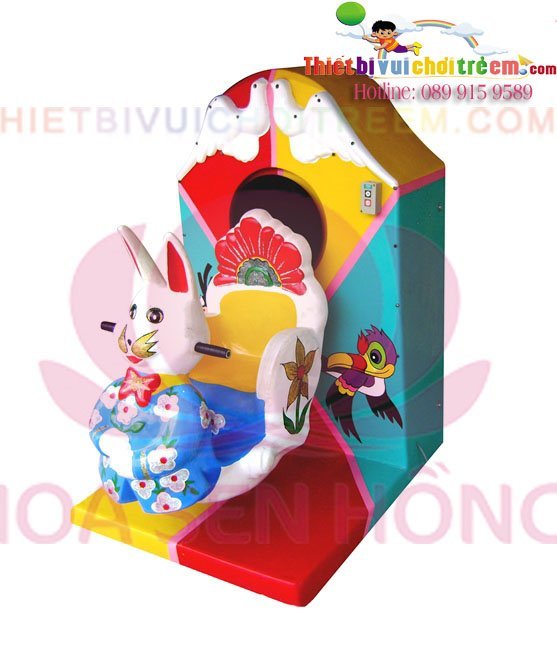 Thú nhún điện ES-023-19 cho công viên, khu vui chơi giải trí – Hoa Sen Hồng