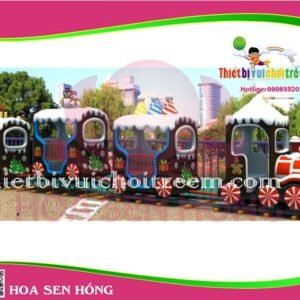 Xe lửa điện ET-050-09 cho công viên, khu vui chơi giải trí – Hoa Sen Hồng