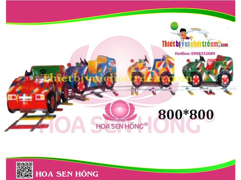 Xe lửa điện ET-050-17 cho công viên, khu vui chơi giải trí – Hoa Sen Hồng