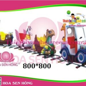 Xe lửa điện ET-050-18 cho công viên, khu vui chơi giải trí – Hoa Sen Hồng