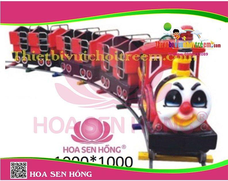 Xe lửa điện ET-050-20 cho công viên, khu vui chơi giải trí – Hoa Sen Hồng