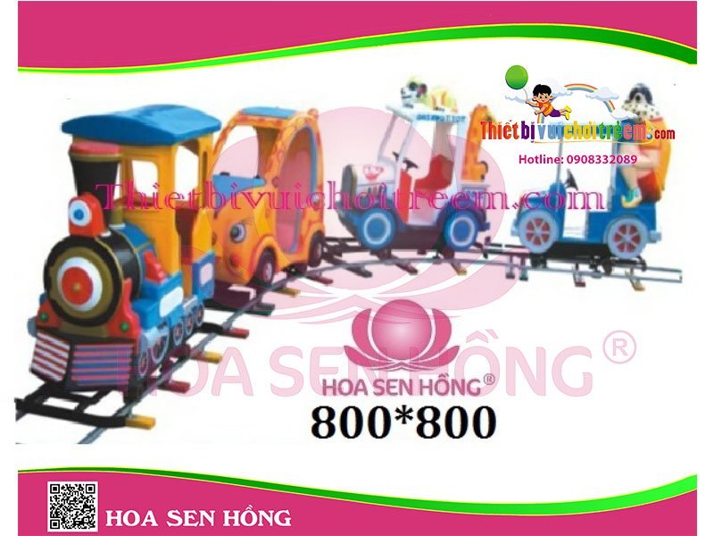 Xe lửa điện ET-050-21 cho công viên, khu vui chơi giải trí – Hoa Sen Hồng