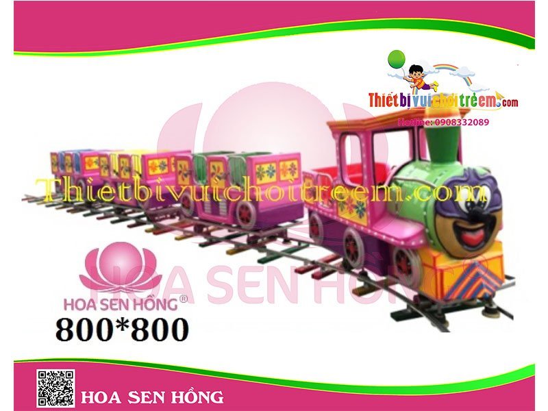 Xe lửa điện ET-050-22 cho công viên, khu vui chơi giải trí – Hoa Sen Hồng