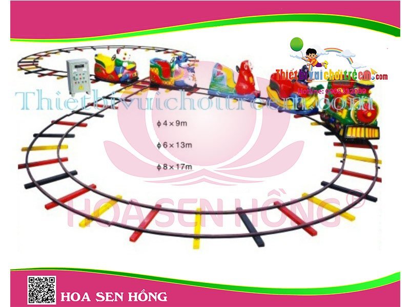 Xe lửa điện ET-050-24 cho công viên, khu vui chơi giải trí – Hoa Sen Hồng