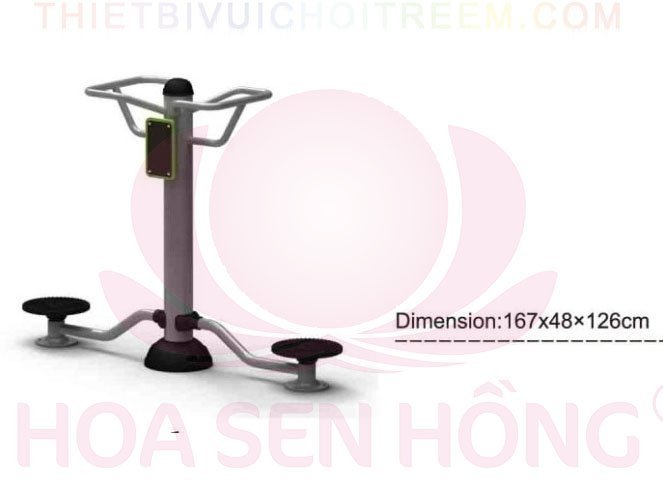 Dụng cụ thể dục ngoài trời FE-058-06 cho công viên, khu chung cư, nhà văn hóa phường xã – Hoa Sen Hồng