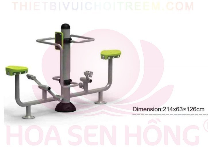 Dụng cụ thể dục ngoài trời FE-058-22 cho công viên, khu chung cư, nhà văn hóa phường xã – Hoa Sen Hồng