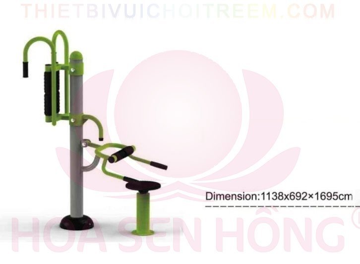 Dụng cụ thể dục ngoài trời FE-058-51 cho công viên, khu chung cư, nhà văn hóa phường xã – Hoa Sen Hồng