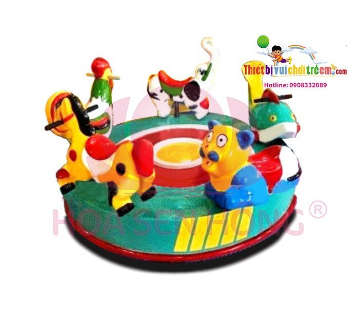 Mâm xoay FW-22-01 cho sân chơi ngoài trời khu chung cư, trường mầm non, resort, công viên – Hoa Sen Hồng