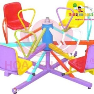 Mâm xoay FW-22-03 cho sân chơi ngoài trời khu chung cư, trường mầm non, resort, công viên – Hoa Sen Hồng