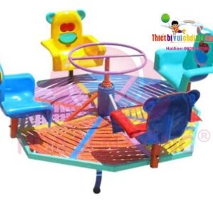 Mâm xoay FW-22-05 cho sân chơi ngoài trời khu chung cư, trường mầm non, resort, công viên – Hoa Sen Hồng