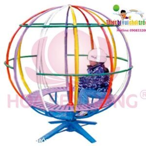 Mâm xoay FW-22-07 cho sân chơi ngoài trời khu chung cư, trường mầm non, resort, công viên – Hoa Sen Hồng