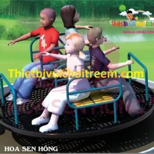 Mâm xoay FW-22-11 cho sân chơi ngoài trời khu chung cư, trường mầm non, resort, công viên – Hoa Sen Hồng