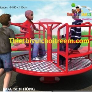 Mâm xoay FW-22-12 cho sân chơi ngoài trời khu chung cư, trường mầm non, resort, công viên – Hoa Sen Hồng
