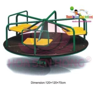 Mâm xoay FW-22-15 cho sân chơi ngoài trời khu chung cư, trường mầm non, resort, công viên – Hoa Sen Hồng