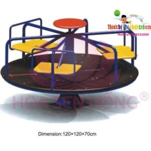 Mâm xoay FW-22-16 cho sân chơi ngoài trời khu chung cư, trường mầm non, resort, công viên – Hoa Sen Hồng