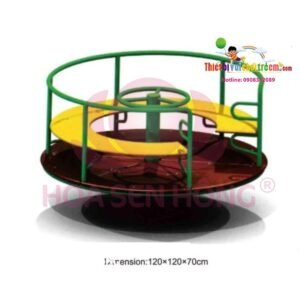 Mâm xoay FW-22-17 cho sân chơi ngoài trời khu chung cư, trường mầm non, resort, công viên – Hoa Sen Hồng
