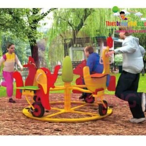 Mâm xoay FW-22-19 cho sân chơi ngoài trời khu chung cư, trường mầm non, resort, công viên – Hoa Sen Hồng