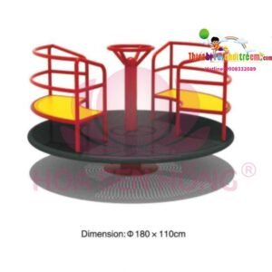 Mâm xoay FW-22-20 cho sân chơi ngoài trời khu chung cư, trường mầm non, resort, công viên – Hoa Sen Hồng