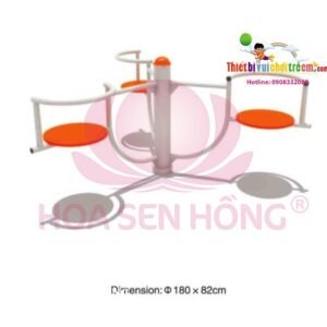 Mâm xoay FW-22-26 cho sân chơi ngoài trời khu chung cư, trường mầm non, resort, công viên – Hoa Sen Hồng