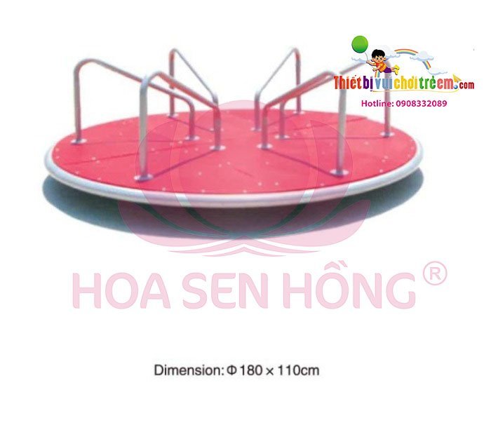 Mâm xoay FW-22-29 cho sân chơi ngoài trời khu chung cư, trường mầm non, resort, công viên – Hoa Sen Hồng