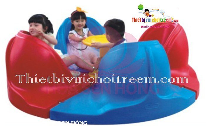 Mâm xoay FW-22-33 cho sân chơi ngoài trời khu chung cư, trường mầm non, resort, công viên – Hoa Sen Hồng