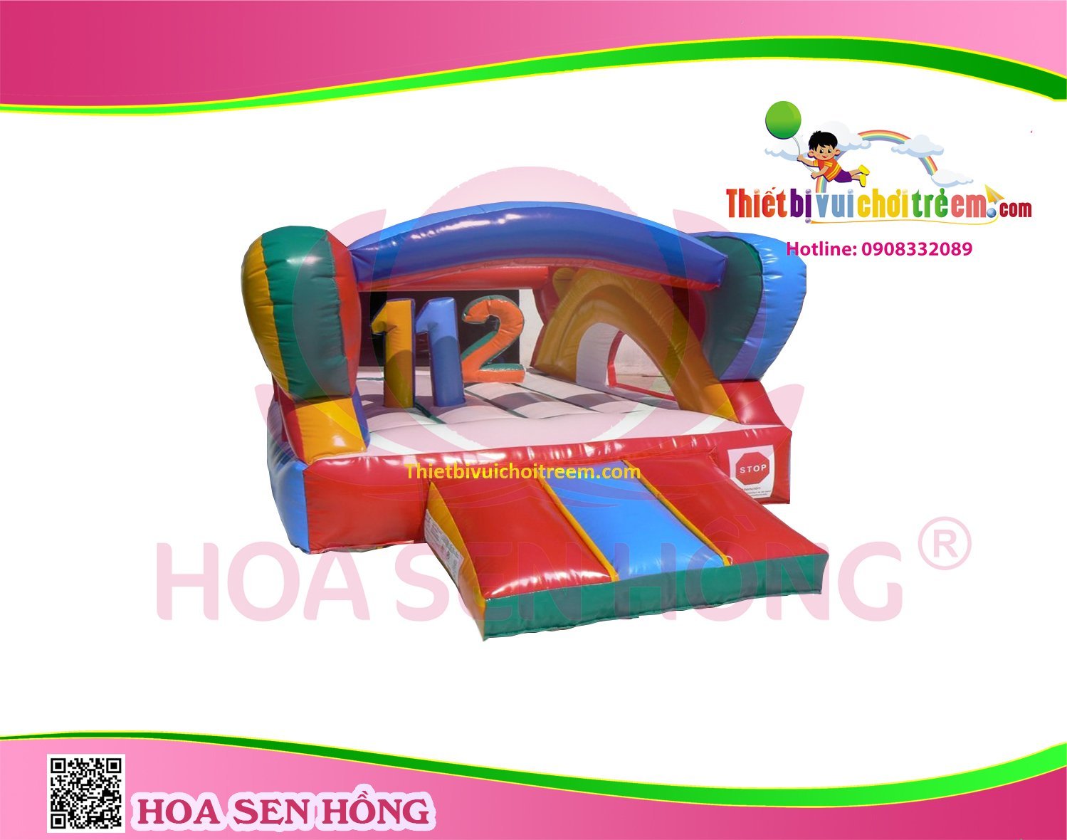 Nhà hơi – nhà phao IB-054-01 cho sự kiện, khu vui chơi, resort – Hoa Sen Hồng
