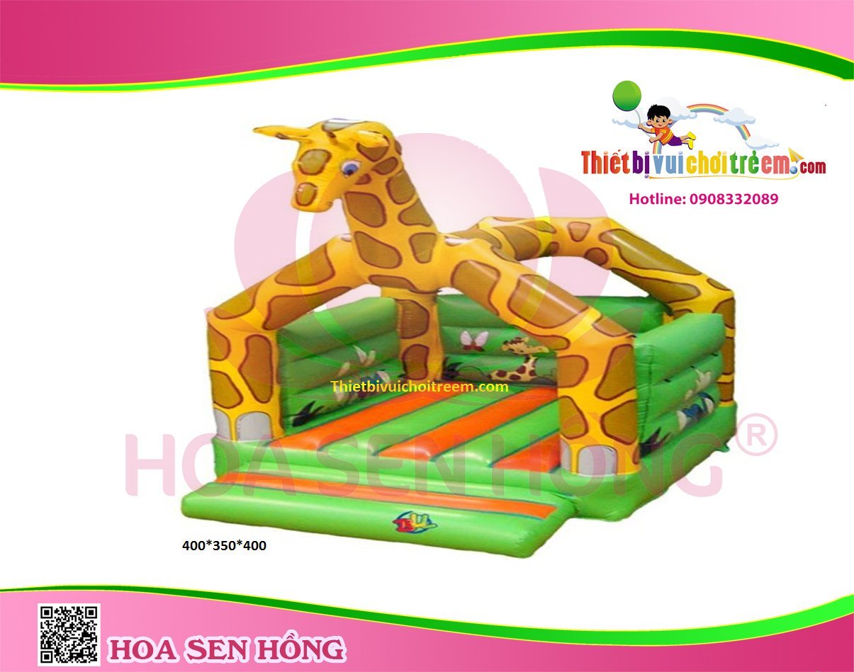 Nhà hơi – nhà phao IB-054-03 cho sự kiện, khu vui chơi, resort – Hoa Sen Hồng