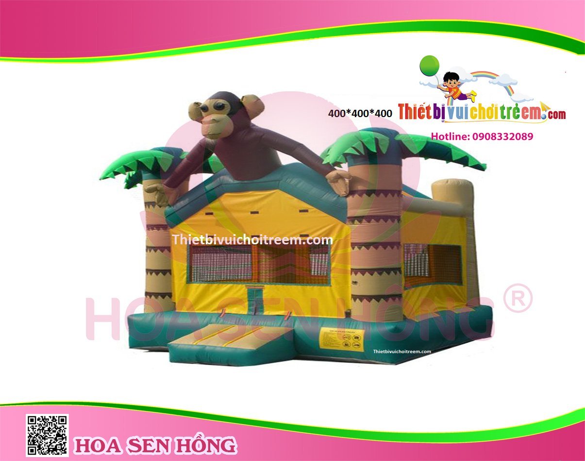 Nhà hơi – nhà phao IB-054-06 cho sự kiện, khu vui chơi, resort – Hoa Sen Hồng